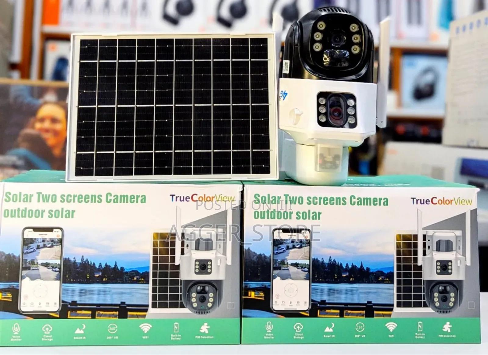 True-Colourview Solar Wifi CCTV Camera * Double Camera