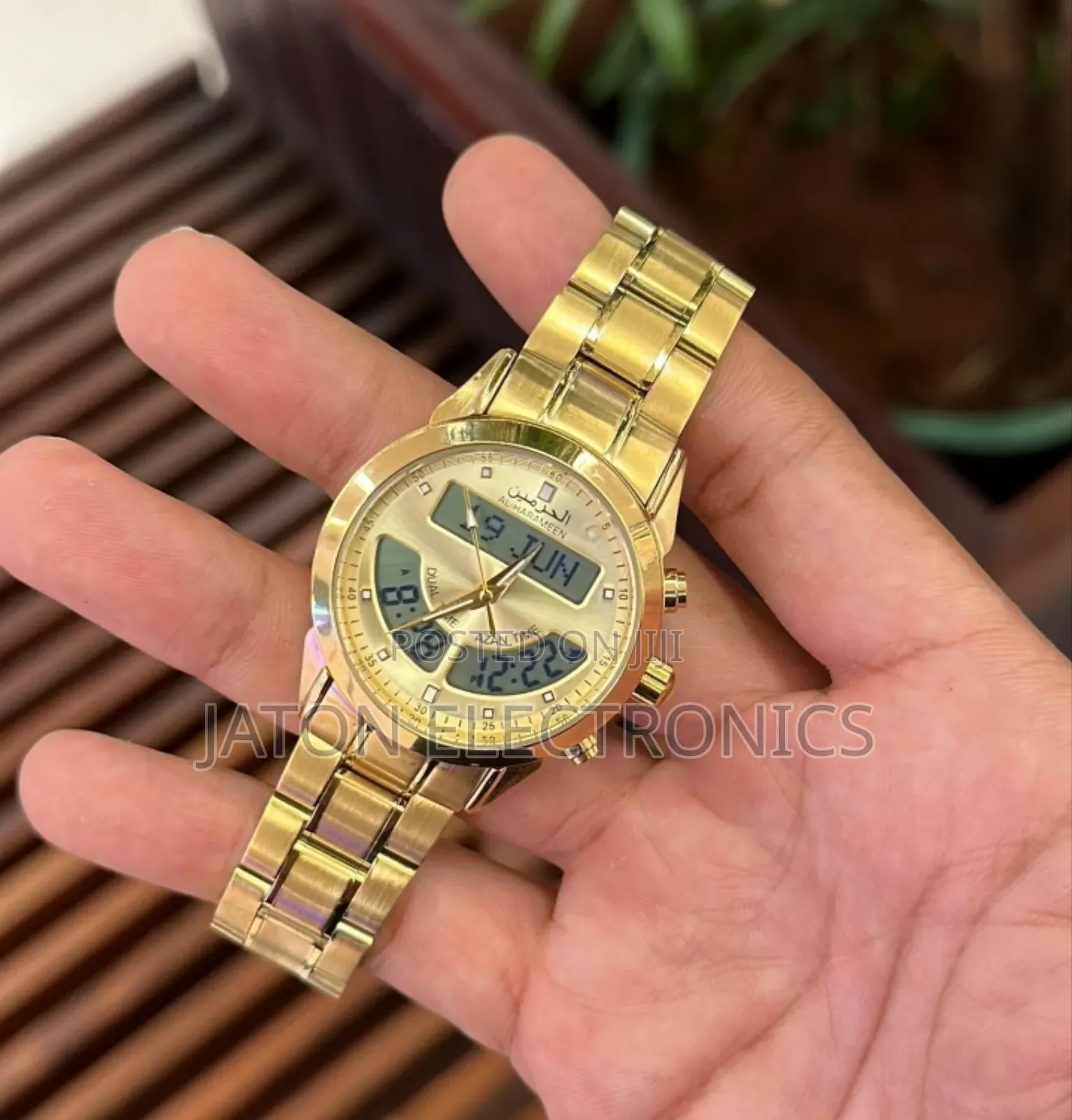 Al-Harameen Automatic Dual Time Azan Time Watch