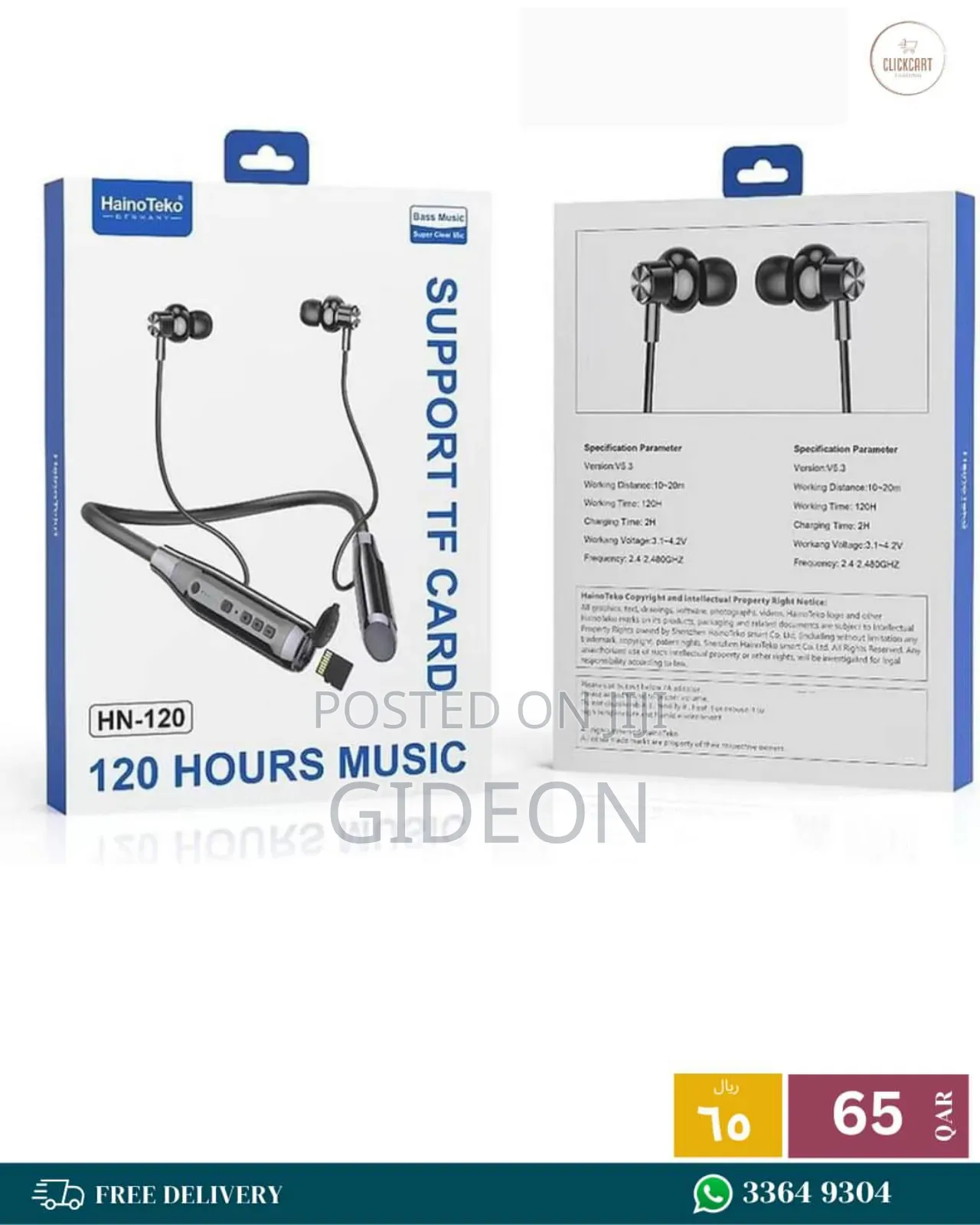 Haino Teko Hn-120 Earphones Support Tf Card