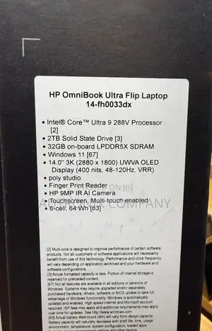 New HP OmniBook 5 Flip 14-Fp0023dx 32GB Intel Core Ultra 9 SSD 2T