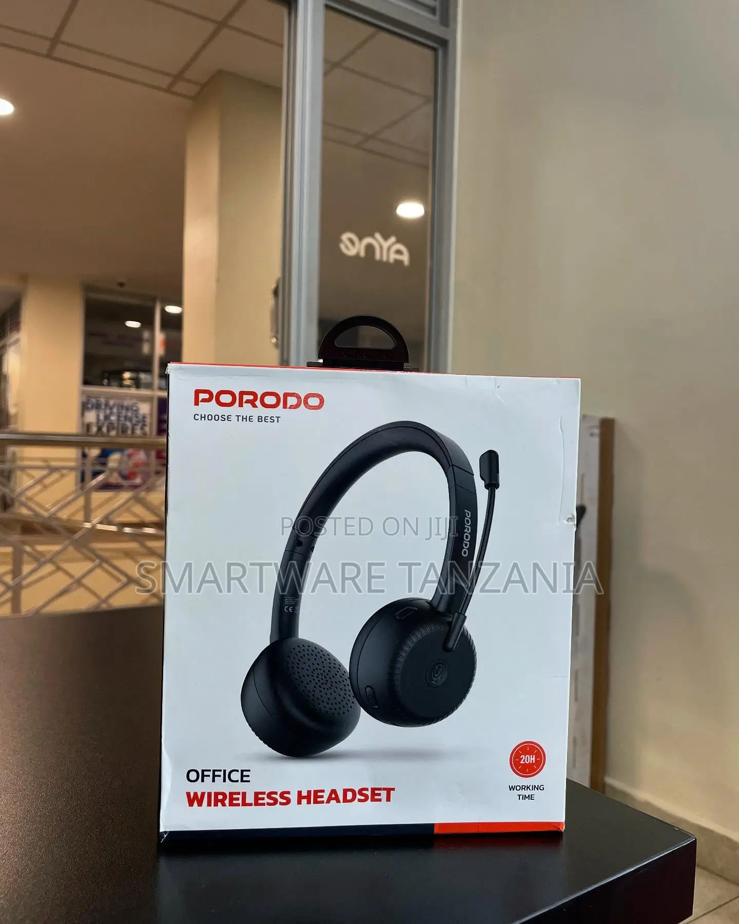 Porodo Office Wireless Headset 20h Battery Professional Mic