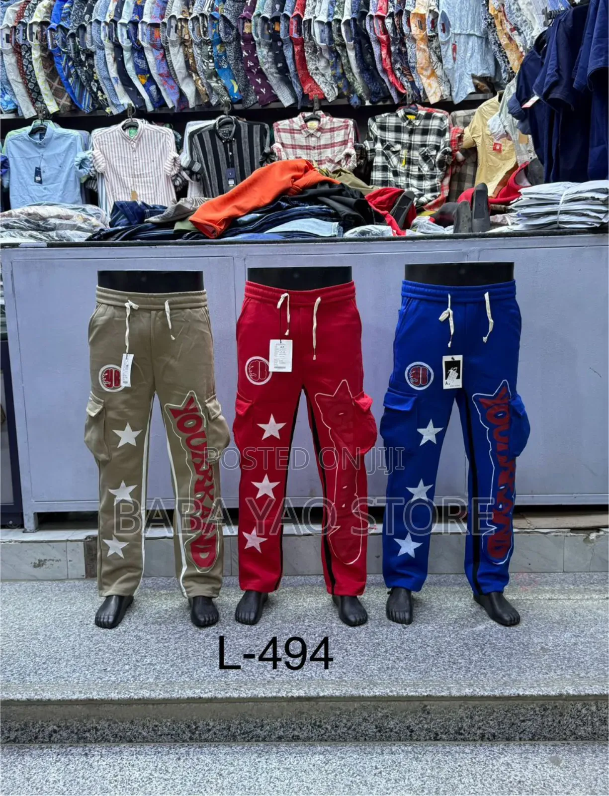 Men's Dual-Purpose Multi-Pockets Wide Leg Pants for All Seasons