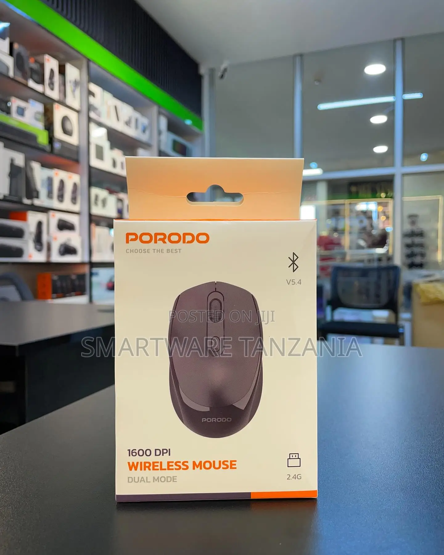 Porodo Wireless Mouse 1600 Dpi Bluetooth 5.4 Dual Mode 2.4g Usb