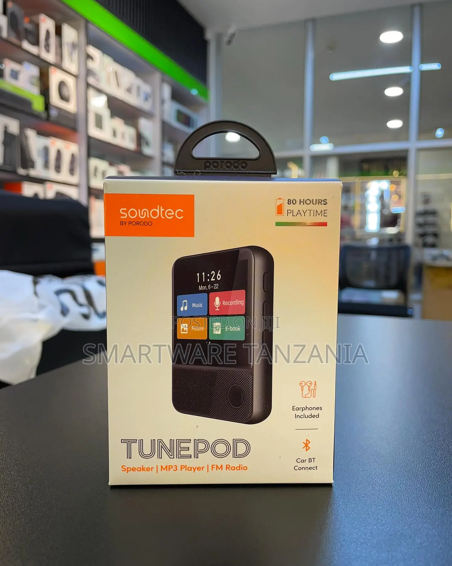 Soundtec Tunepod Speaker Mp3 Player Fm Radio 80h Bluetooth Audio