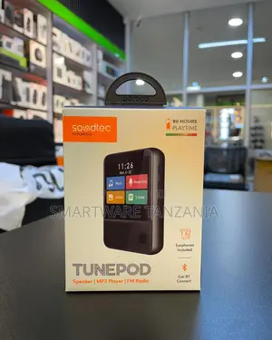 Soundtec Tunepod Speaker Mp3 Player Fm Radio 80h Bluetooth Audio