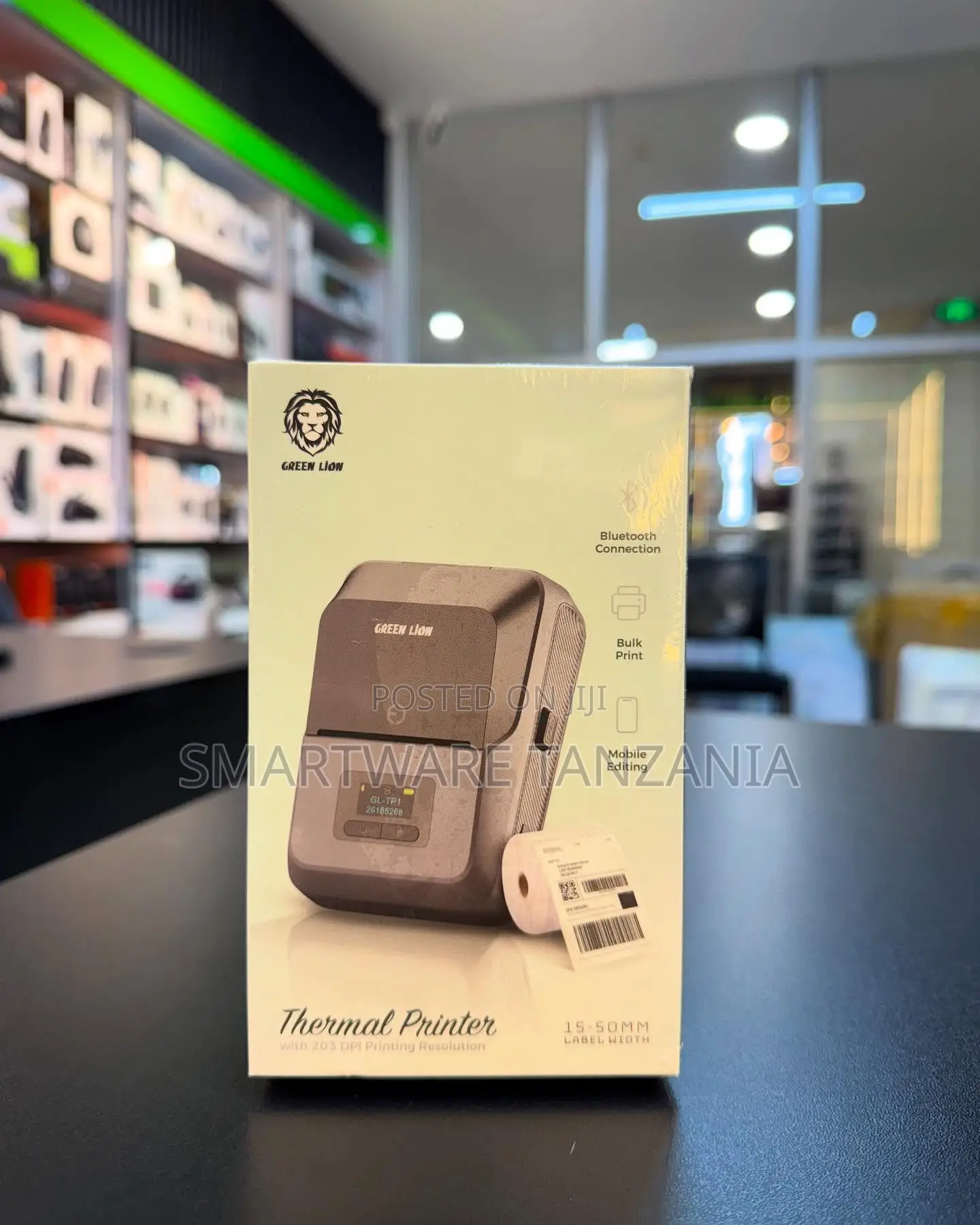 Green Lion Thermal Printer 203 Dpi Bluetooth 15-50mm Label Mobile