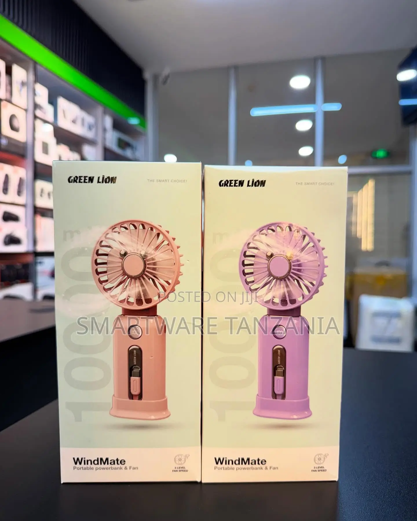 Green Lion Windmate Portable Powerbank Fan 3 Level Speed Dual Tool
