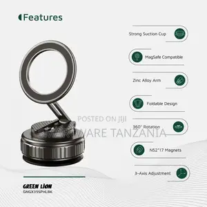 Green Lion Gx-34 Suction Phone Holder N52x20 Magnets 360 Rotation