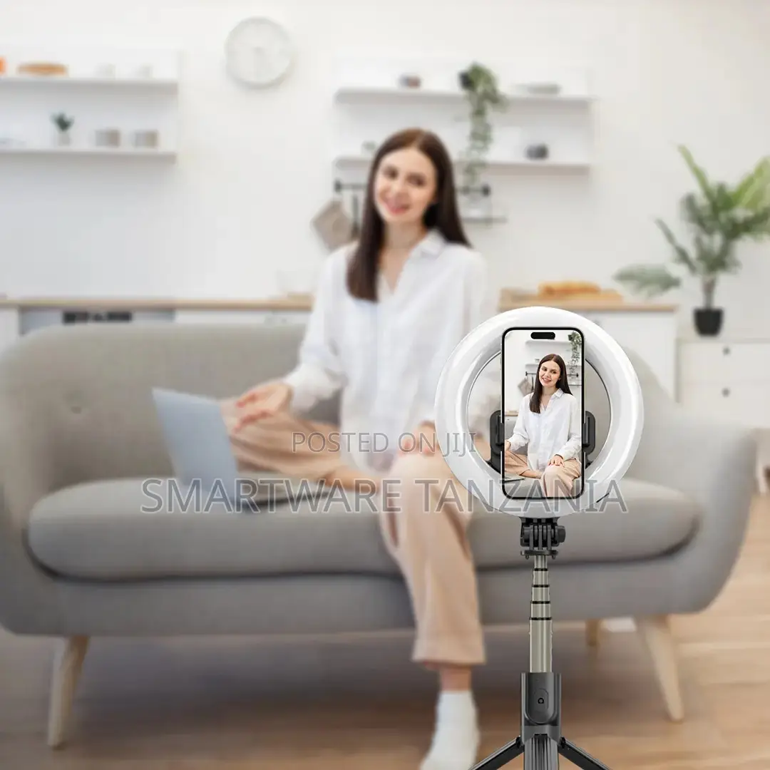 Green Lion Ring Light 6 Inch Selfie Stick Tripod 48 Led 360 Rotation