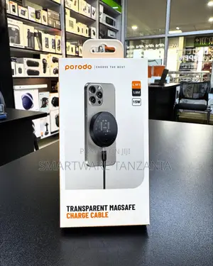 Porodo Transparent Magsafe Charge Cable 15w 5.9ft 1.8m Fast Wireless