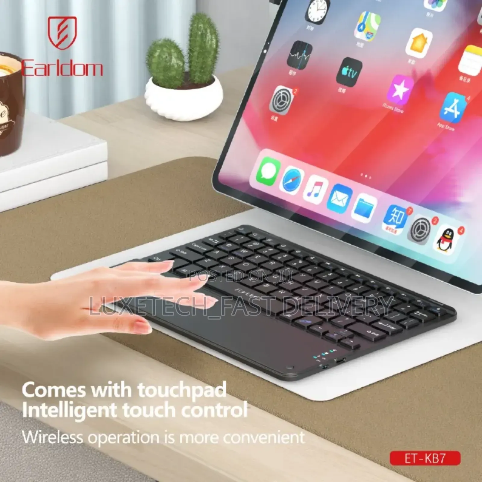 Earldom Slim Wireless Keyboard for Laptops, Tablets, and Mobile Phones