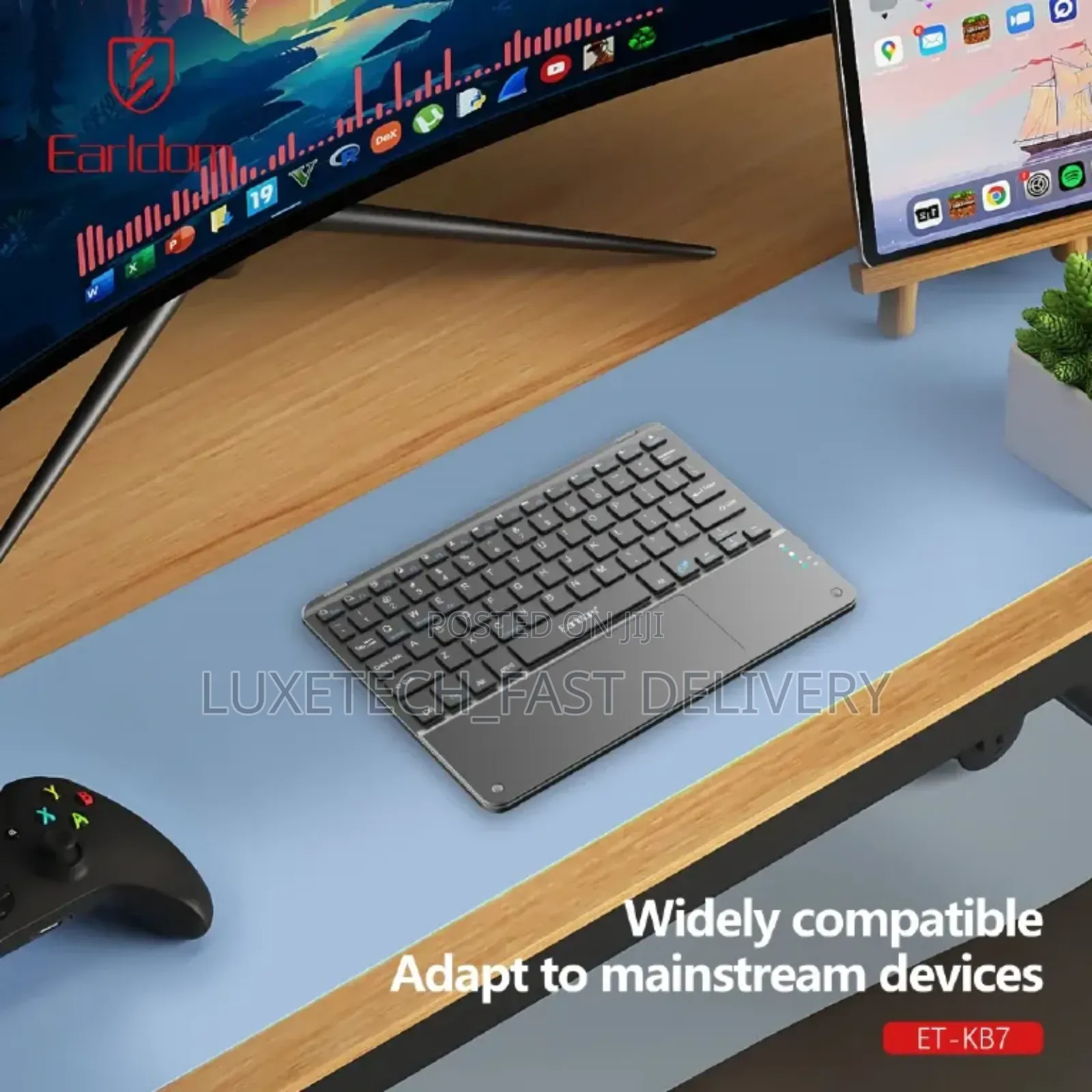 Earldom Slim Wireless Keyboard for Laptops, Tablets, and Mobile Phones