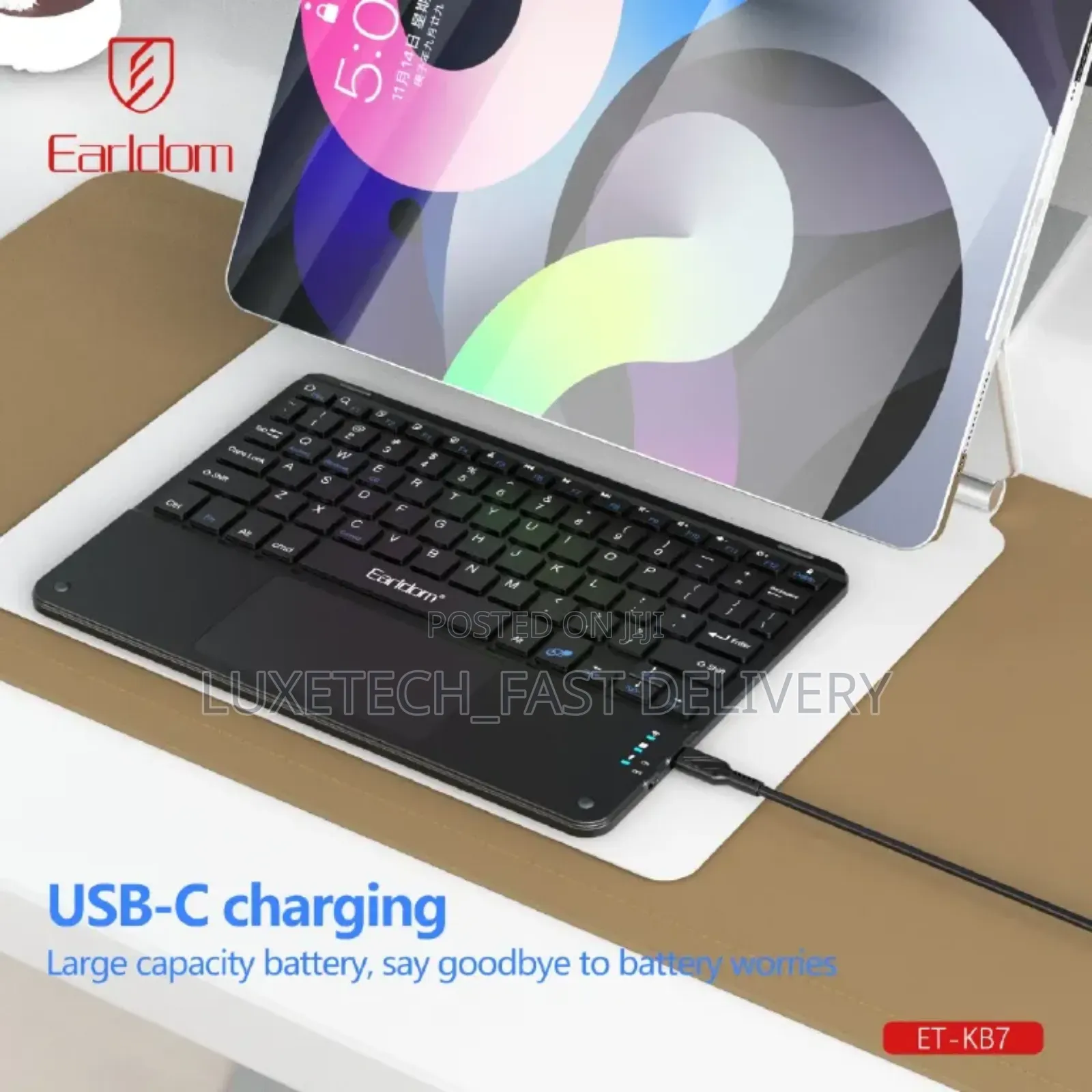 Earldom Slim Wireless Keyboard for Laptops, Tablets, and Mobile Phones