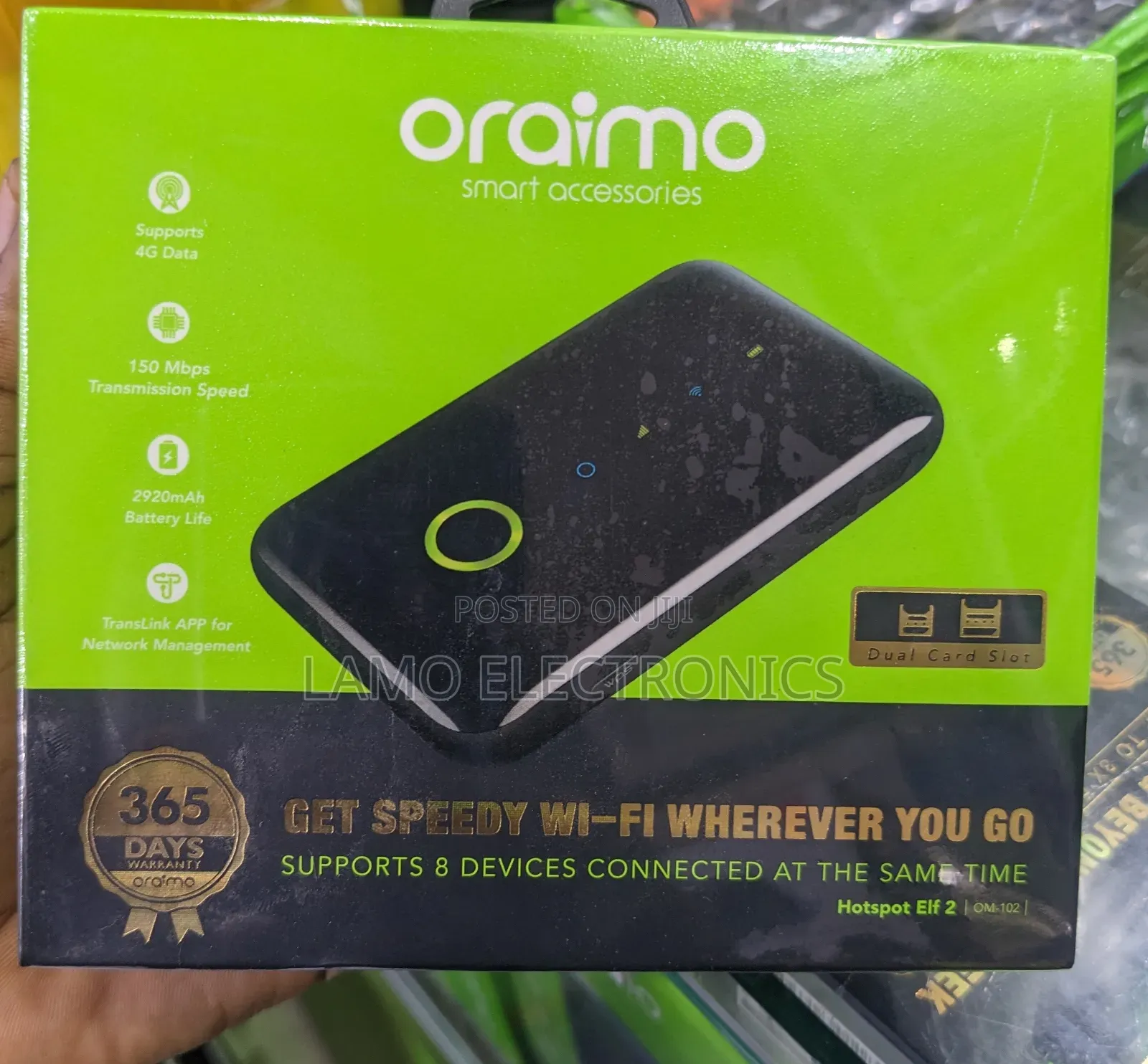 Oraimo Hotspot Elf 2 Om-102 Mobile Wi-Fi