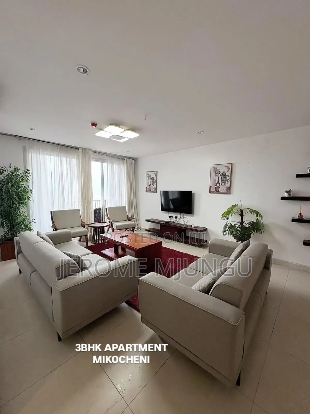 Furnished 3bdrm Apartment in Mikocheni for rent