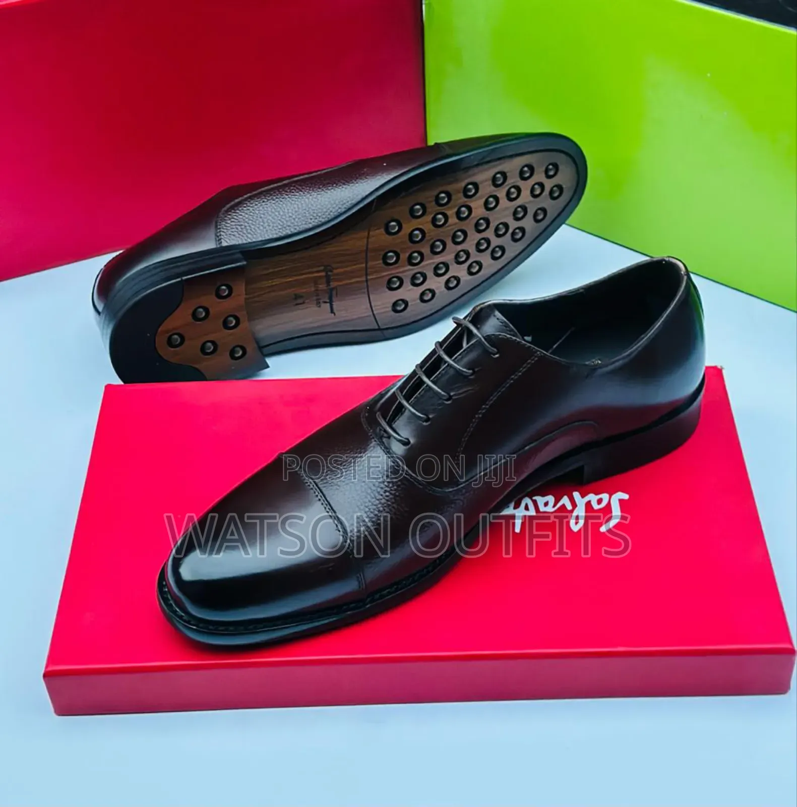 Men's Shoes or Viatu Vya Ngozi Vya Rangi Mbili