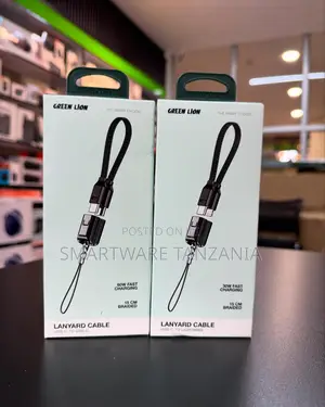 Green Lion Lanyard Cable Usb-C Lightning 15cm 60w 30w Fast Charging