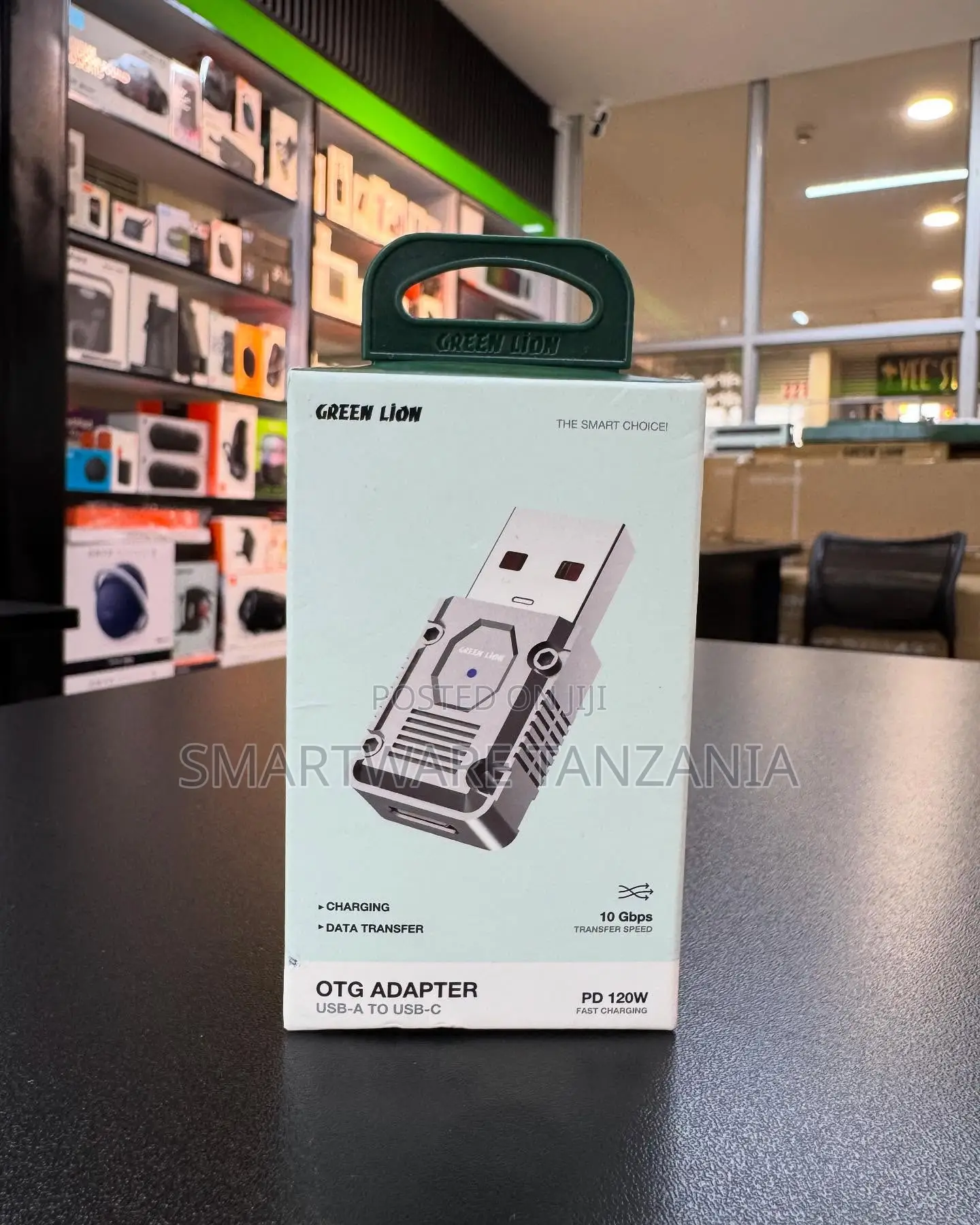 Green Lion Otg Adapter Usb-a To Usb-c 10 Gbps Data Transfer Pd 120w