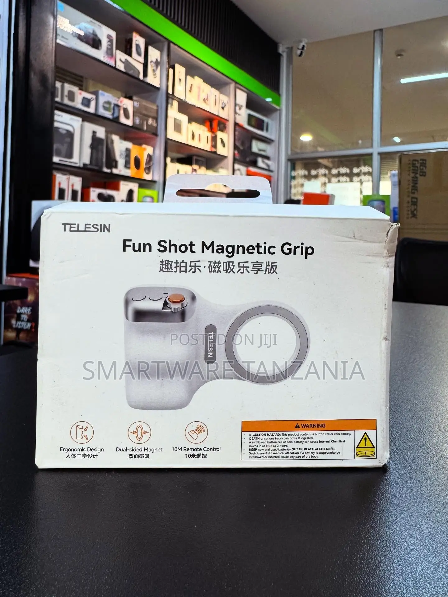 Telesin Fun Shot Magnetic Grip Camera Handle 10m Remote Ergonomic