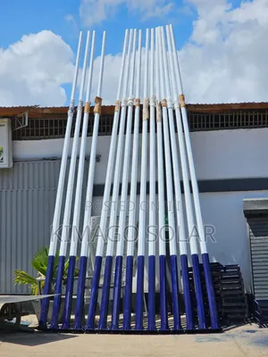 Painted 9.6m Steel Pole Long Lifespan Weatherproof