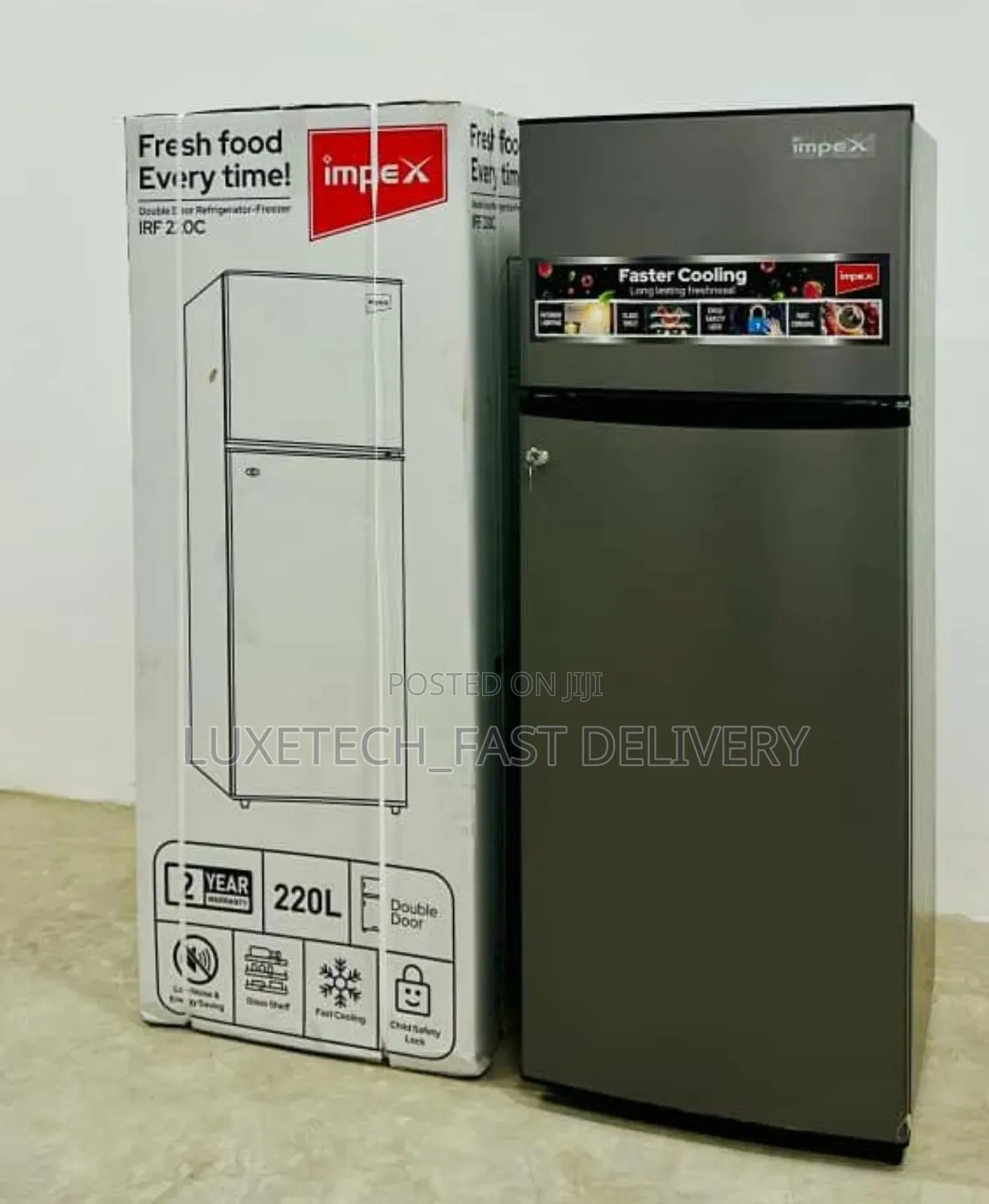 Impex Fridge 210 Litres Fast Cooling and Freezing