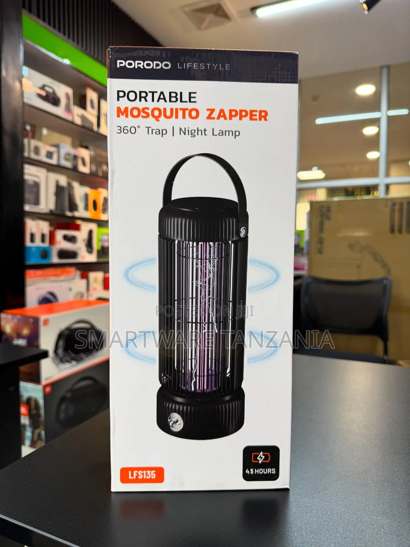 Porodo Portable Mosquito Zapper 360 Trap Night Lamp 4.5 Hours
