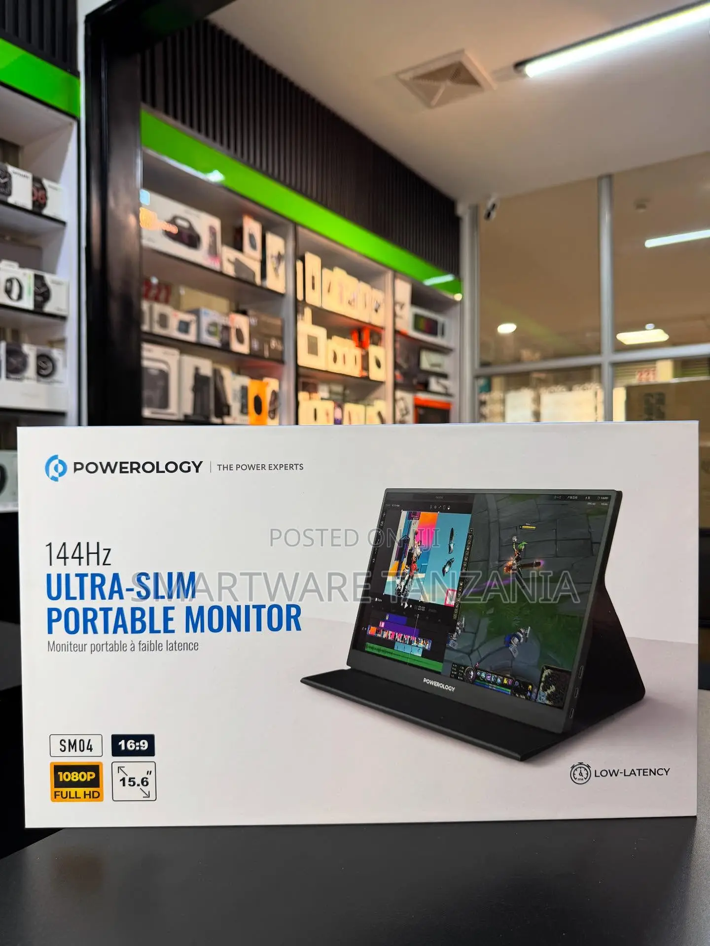 Powerology 144hz Portable Monitor 15.6 Inch 1080p Low Latency