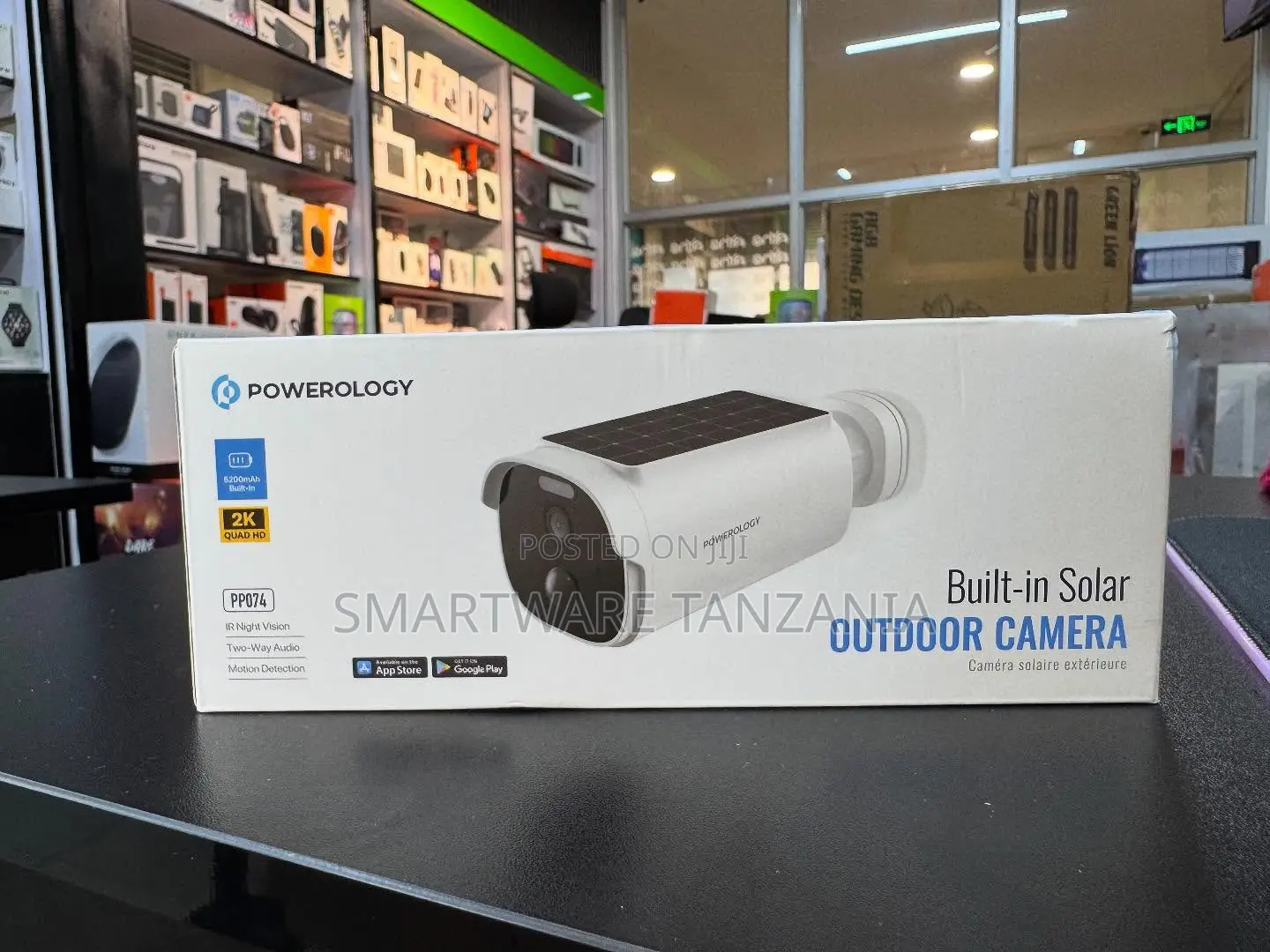 Powerology Solar Outdoor Camera 6500mah Night Vision Pp074
