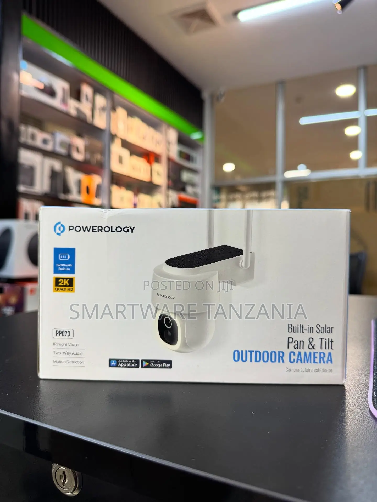 Powerology Solar Pan Tilt Camera Night Vision Audio Pp073