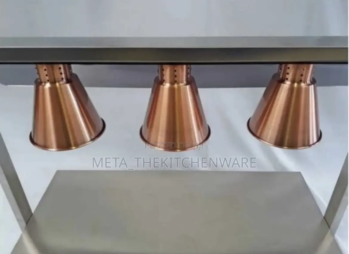 Commercial 3 Tanks Station Heat Lamps Food Warmer