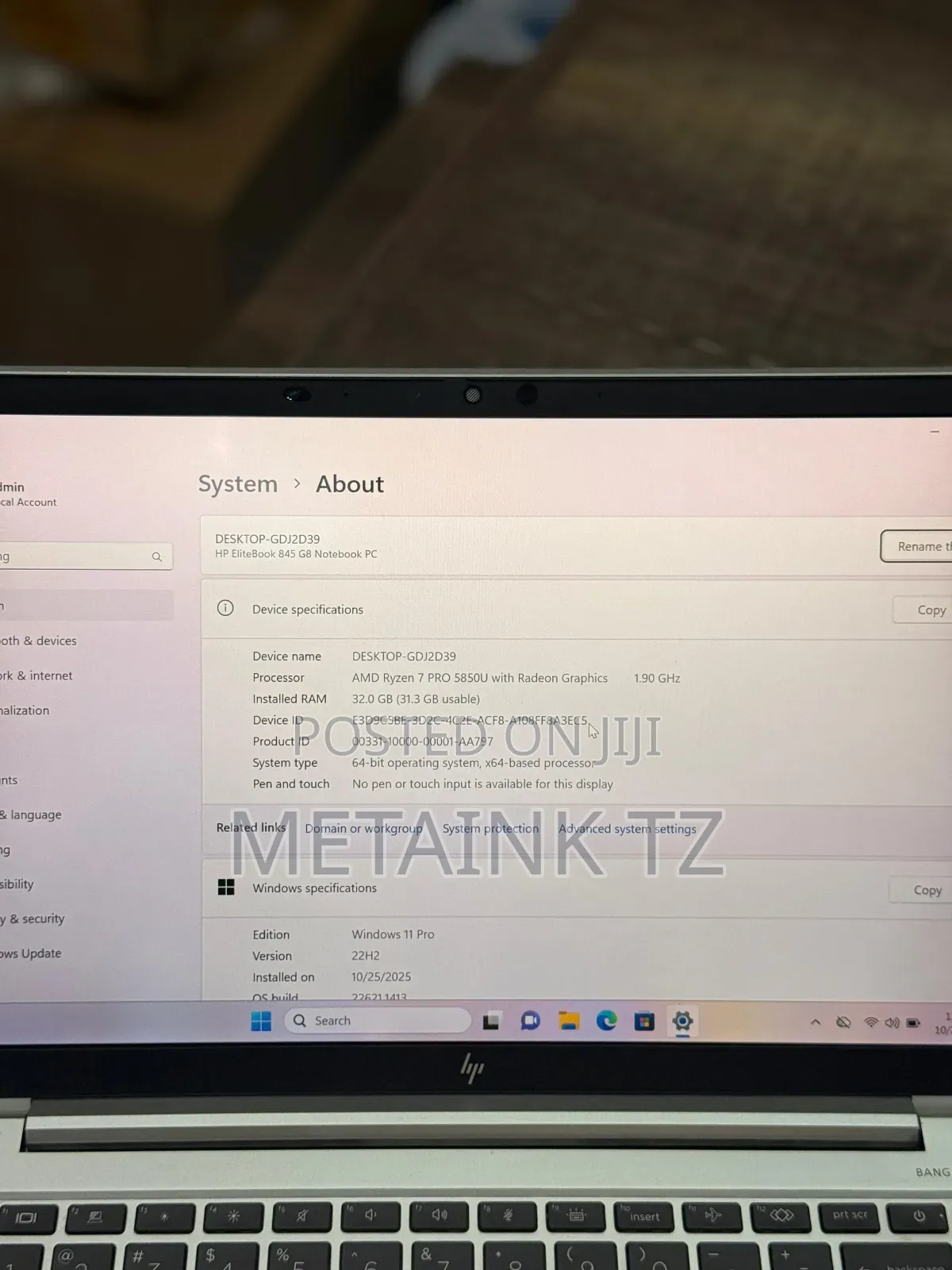 Laptop HP EliteBook 845 G8 32GB AMD Ryzen 7 HDD+SSD 512GB