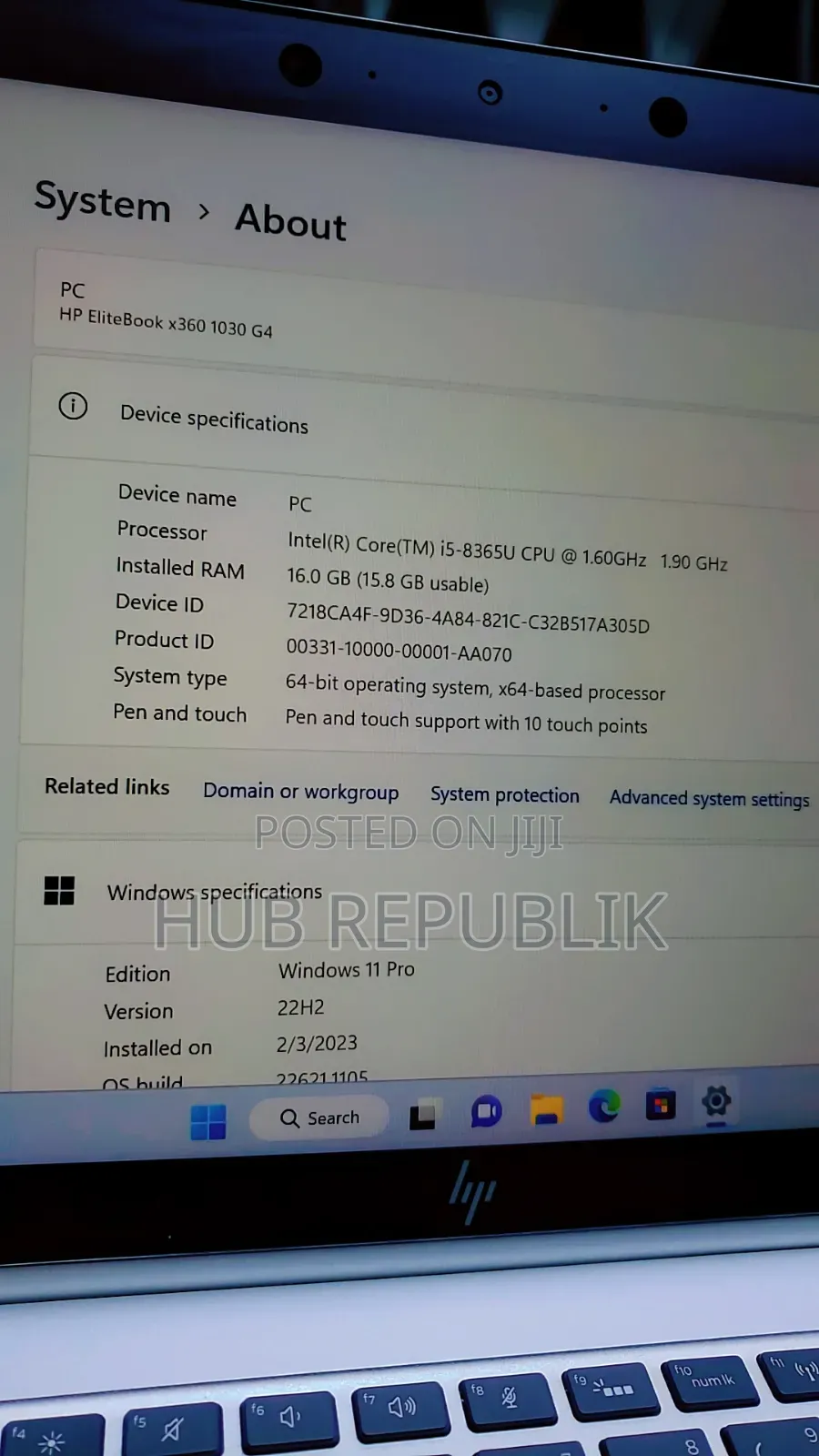 Laptop HP EliteBook X360 1030 G4 16GB Intel Core I5 SSD 256GB