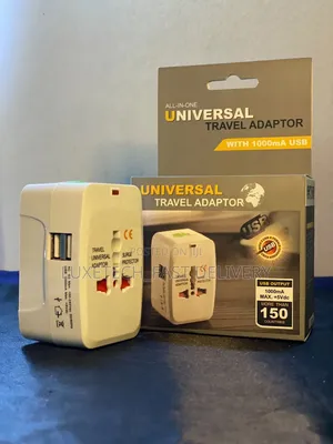 All-in-One Universal Multiplug Travel Adapter With a Usb Port