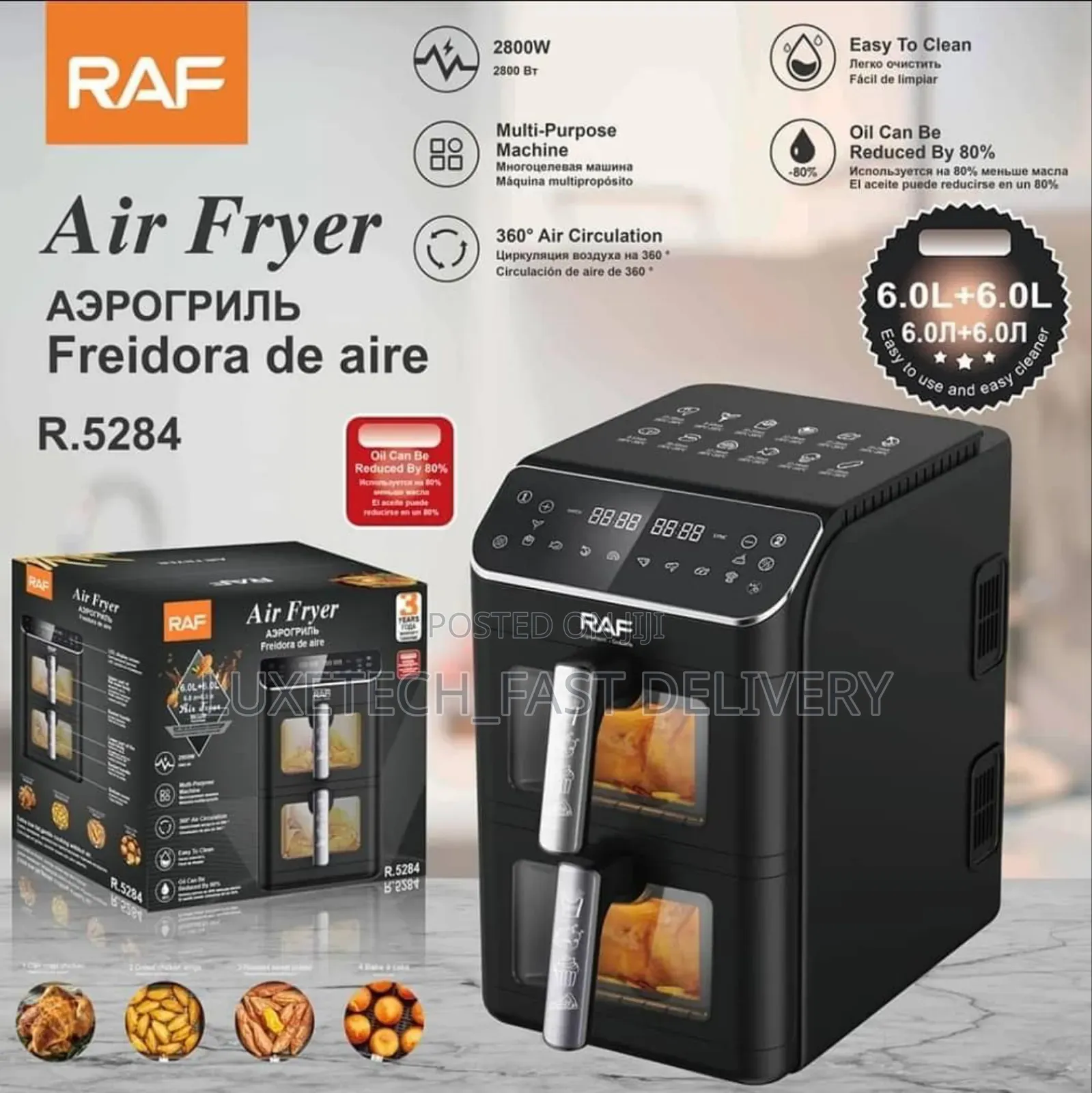 Raf R.5284 Air Fryer 12 Litres
