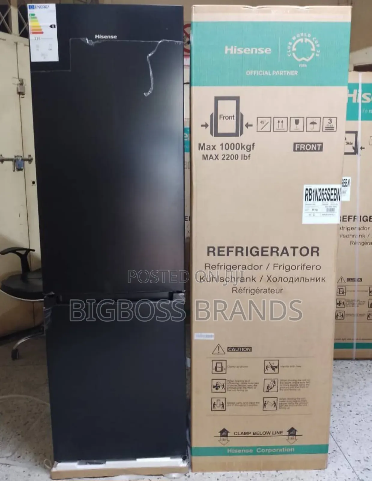 Hisense Fridge 269 Liters Rb1n265sebn
Black Color