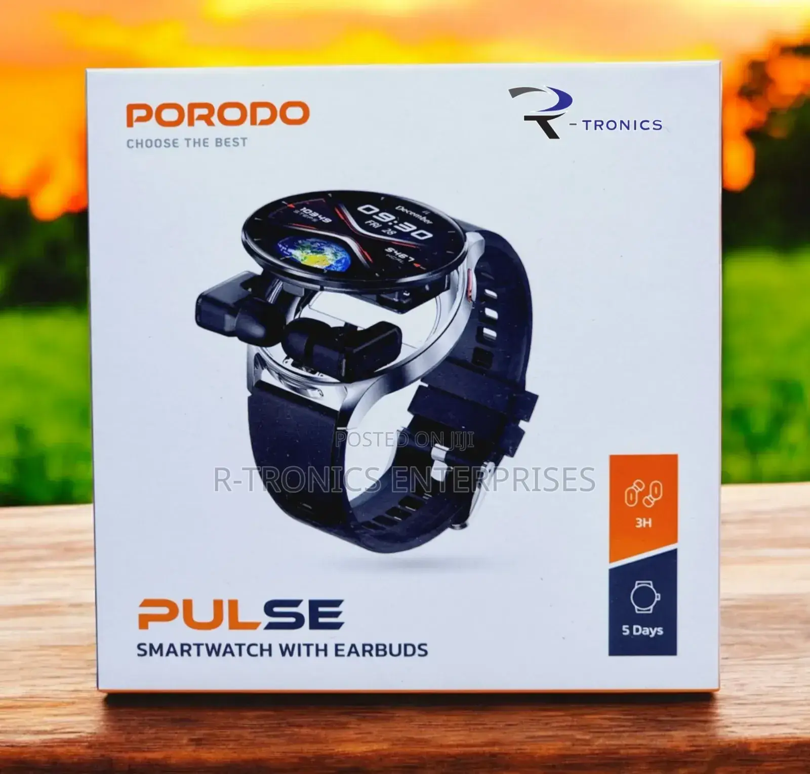 Porodo Pulse Smartwatch With Earbuds