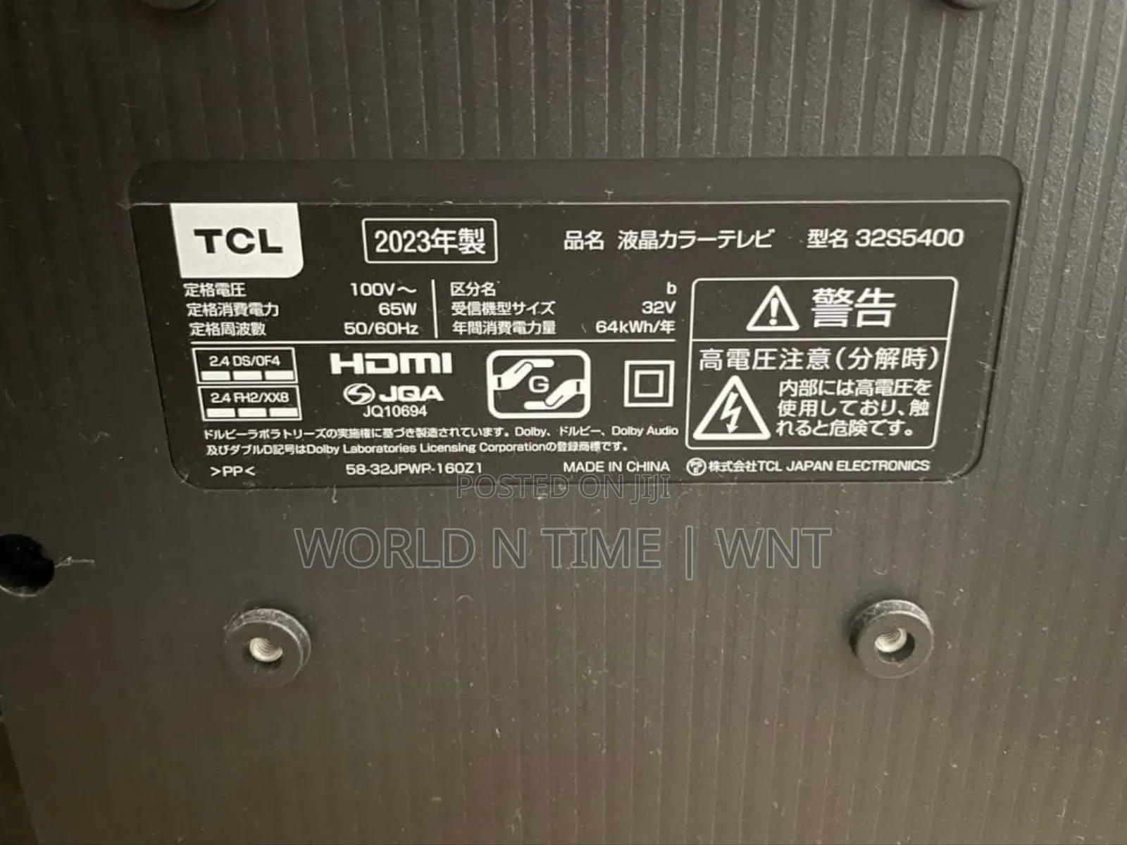 TCL 32" Led Tv Smart Android FHD Frameless Blutooth S5400a
