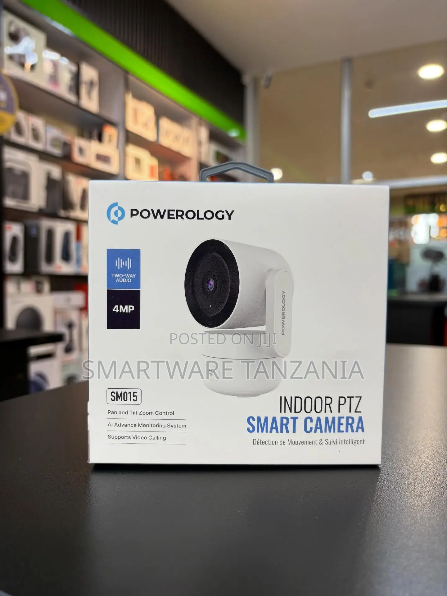 Powerology Indoor PTZ Smart Camera 4mp Pan Tilt Zoom Two-Way