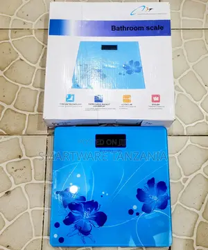 Blue Digital Bathroom Scale – Sleek Design With Smart Functions