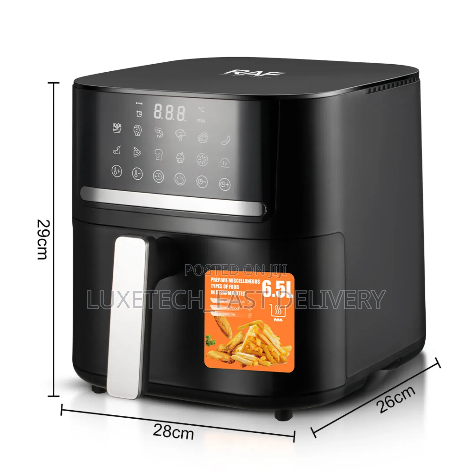 Raf R.5256 Digital Air Fryer 6.5 Liters