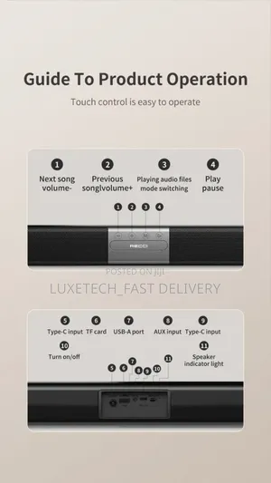 Recci RSK-W32 Bach Series Smart Speaker (Portable Wireless)