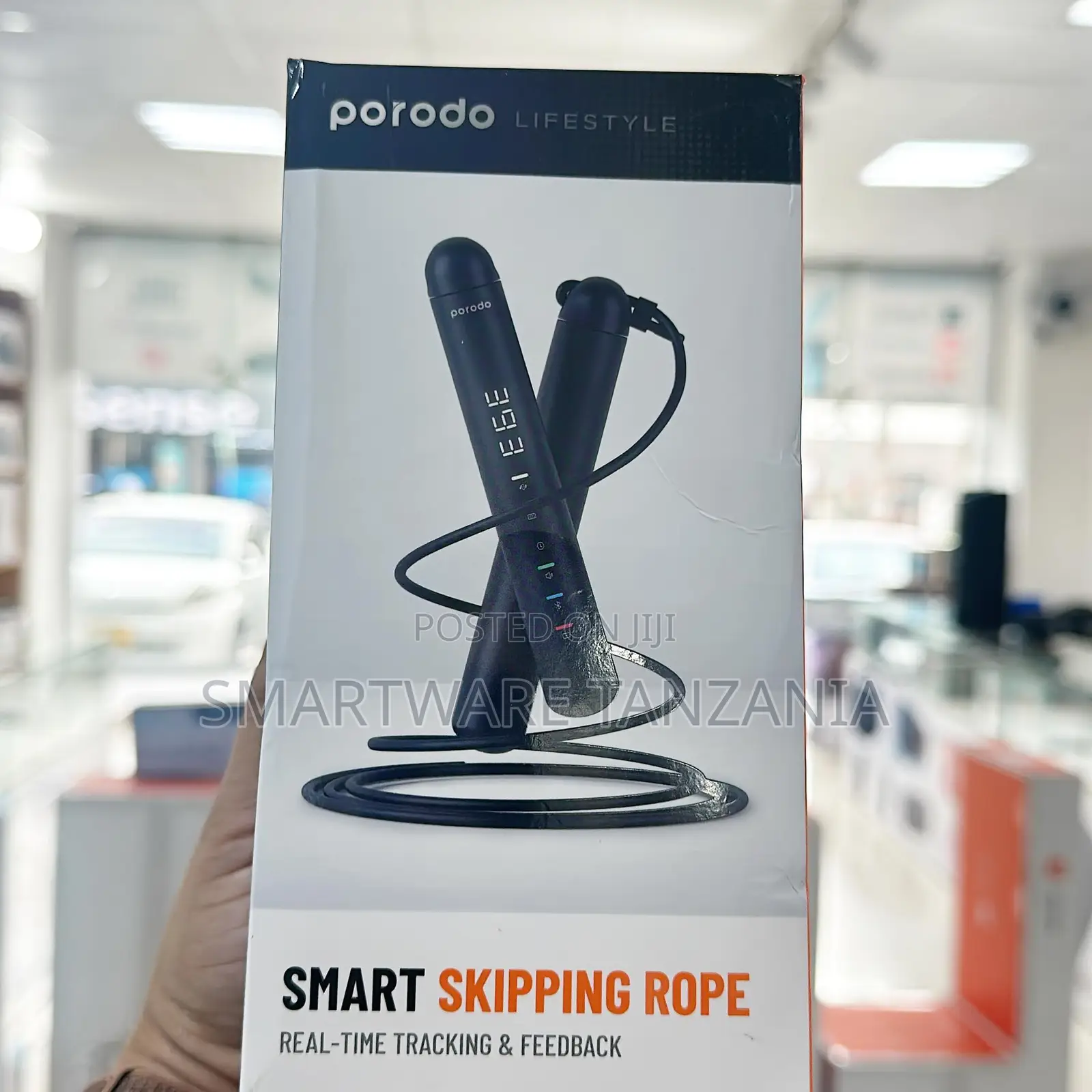 Porodo Smart Skipping Rope Digital Tracking Fitness Cardio Exercise