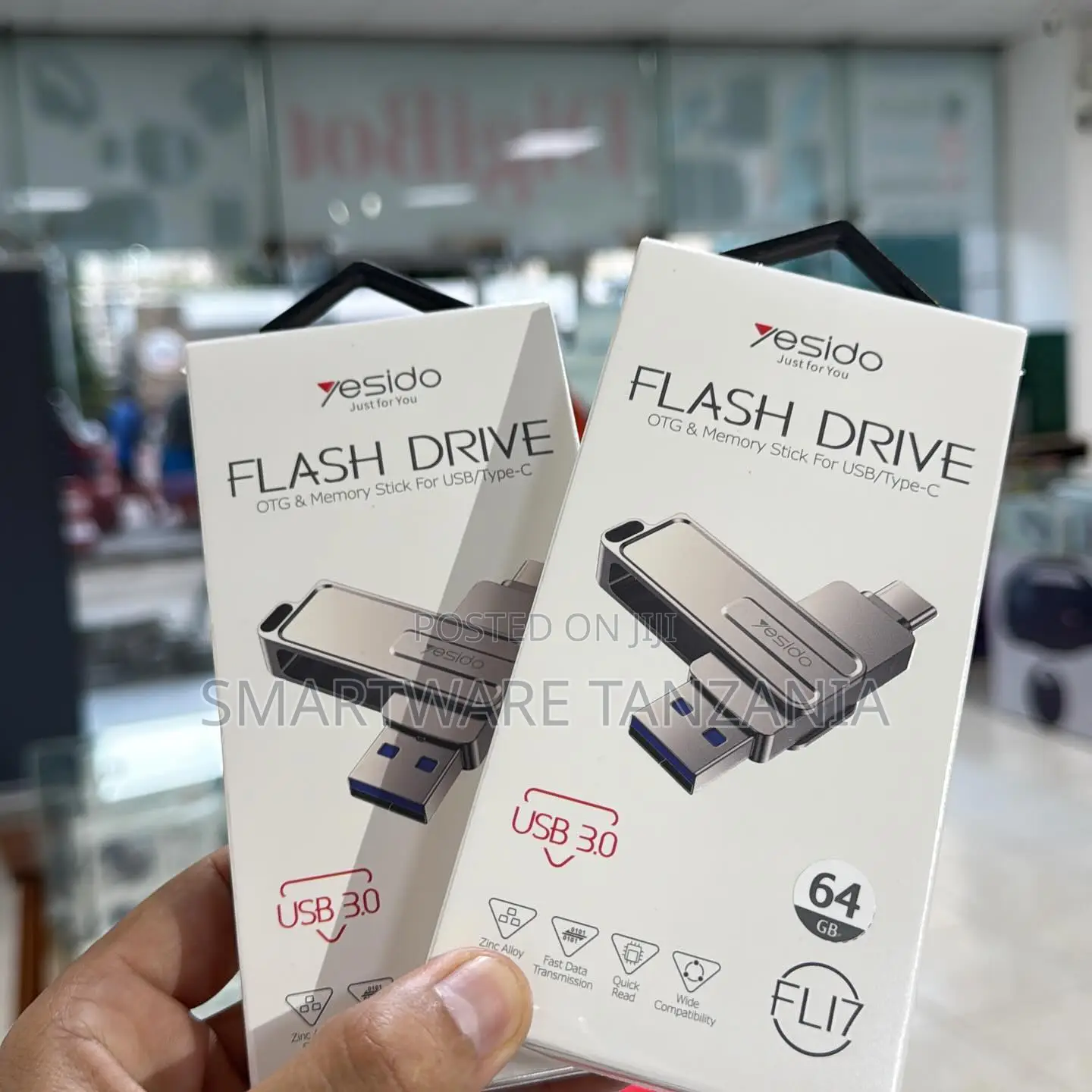 Yesido Fl17 64gb Usb 3.0 Flash Drive With Type-C Connector