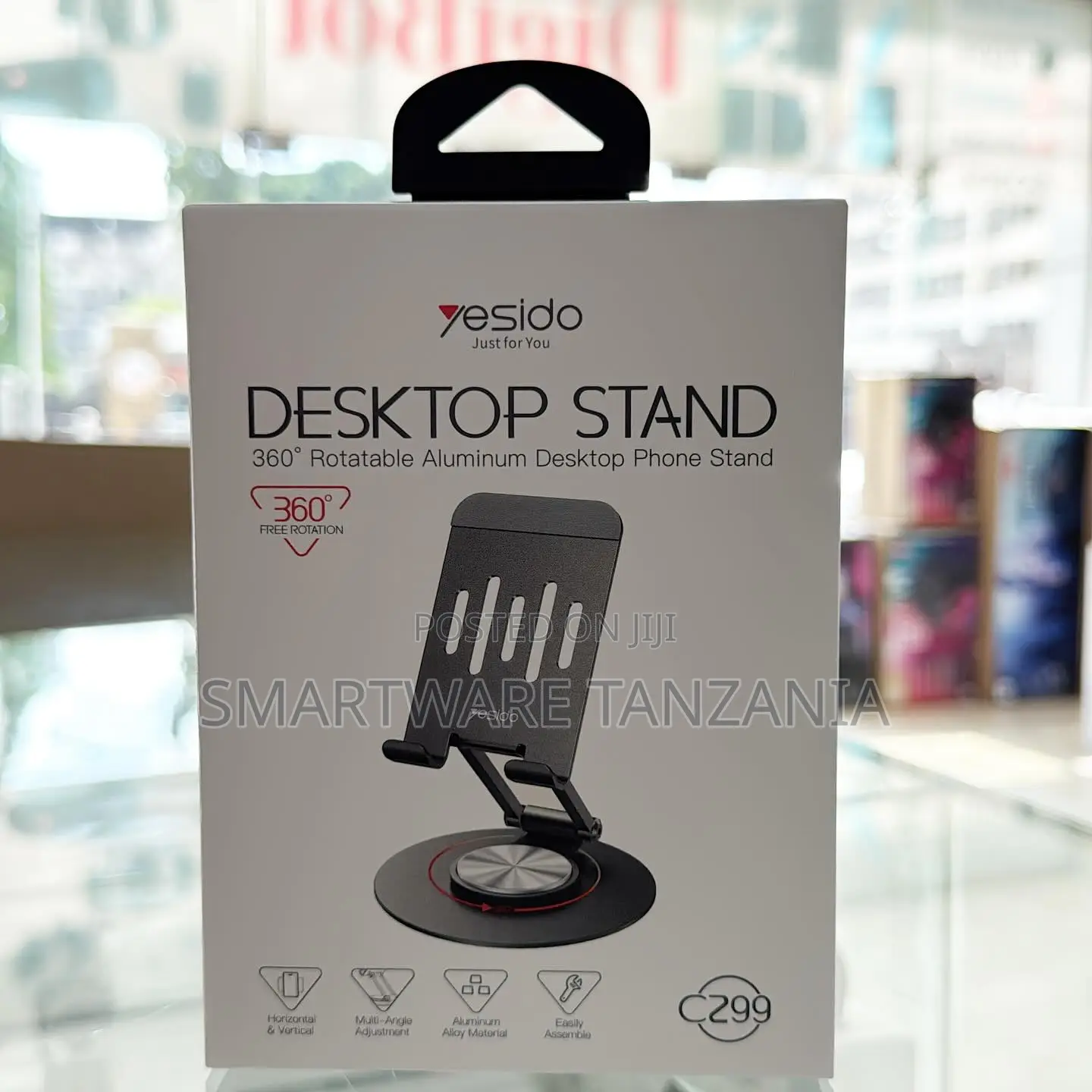 Yesido C299 360° Rotatable Aluminum Desktop Phone Stand Holder
