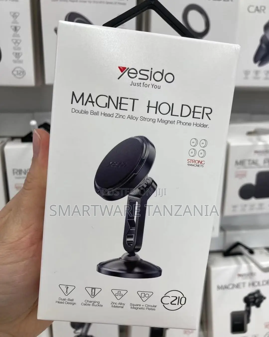 Yesido C210 Dual Ball Head Magnetic Car Phone Mount Holder