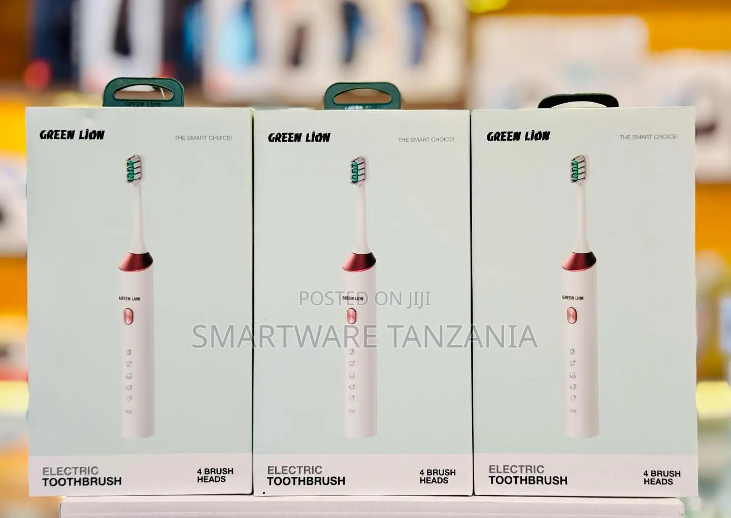 Green Lion Electric Toothbrush Kit With 4 Brush Heads | Smart Clean