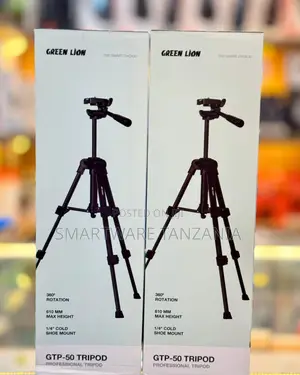 Green Lion GTP-50 Pro Tripod | 360° Rotation 1/4" Cold Shoe