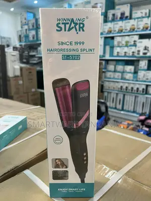 Winning Star St-5702 Ceramic Hair Straightener With Sleek Black/Pink