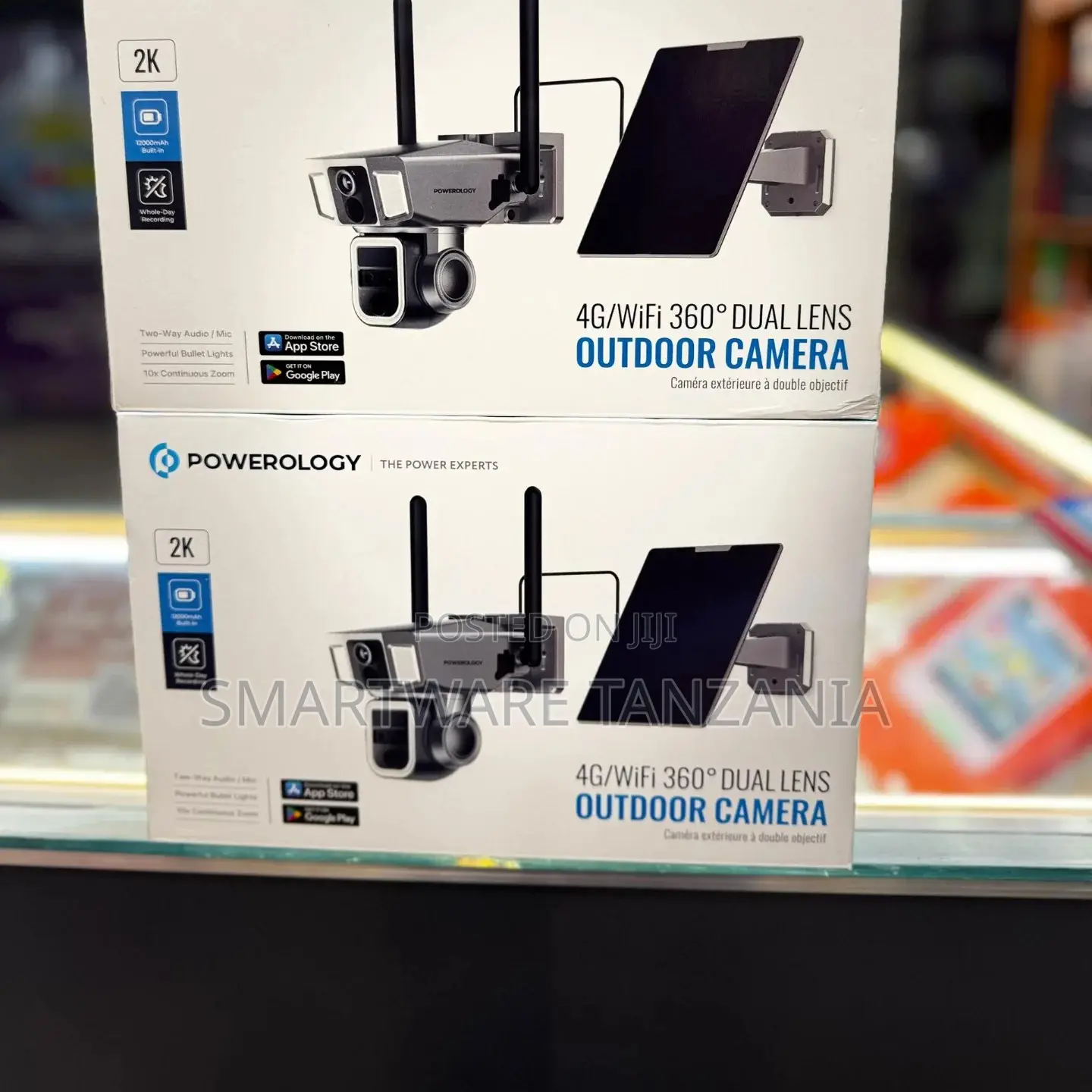 Powerology 4g Wifi 360° Dual Lens Security Camera With Resolution