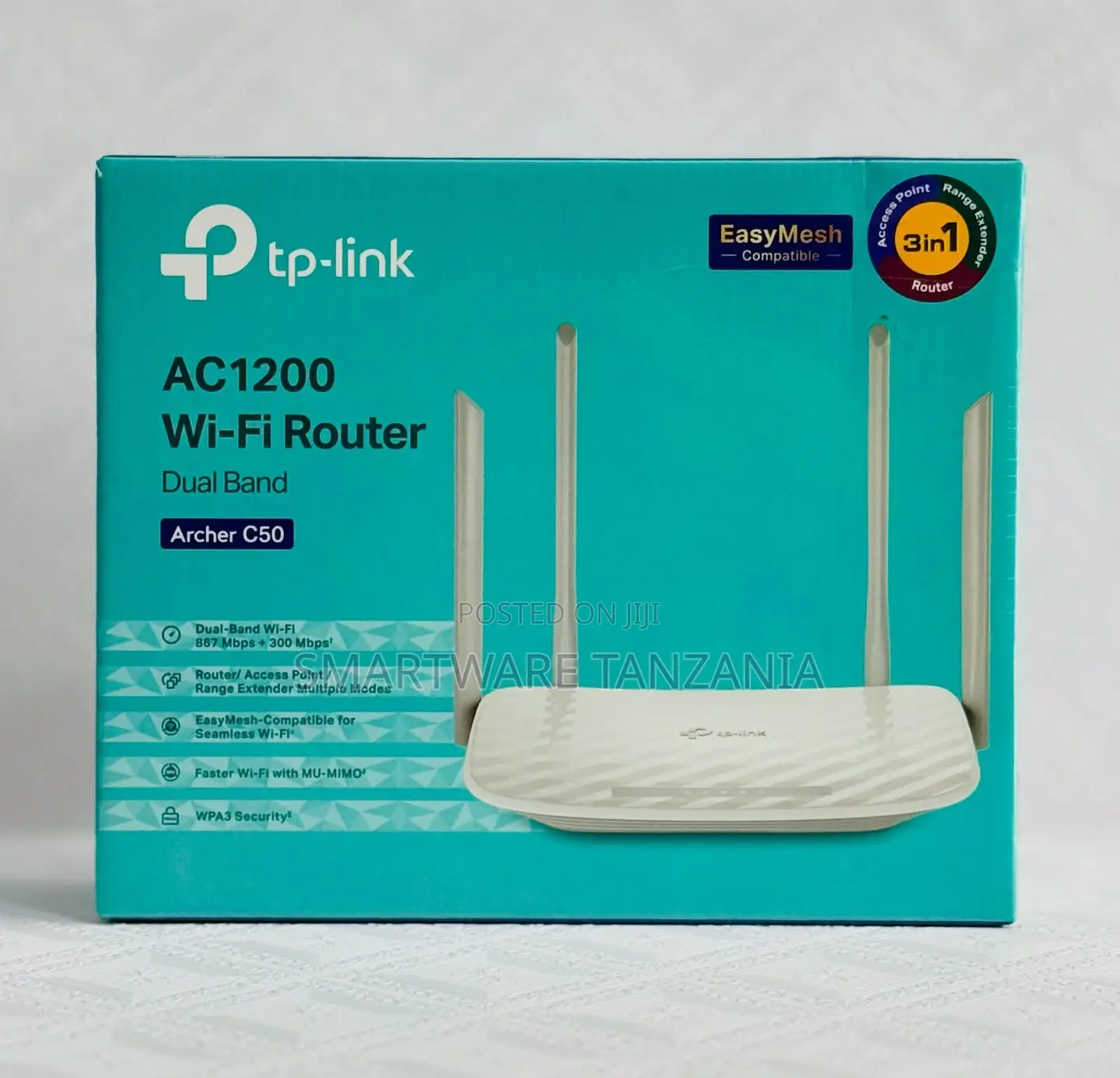 Tp-Link Ac1200 Wi-Fi Router - Archer C50 Easymesh Dual Band 3 in 1